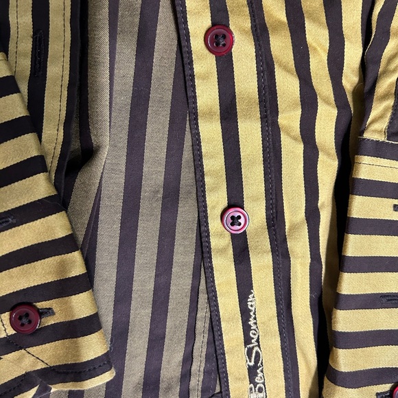 Ben Sherman Gold Pinstripe Button Down XS - Picture 5 of 5